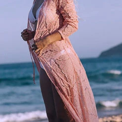 Tula Crochet Lace Cover Up - Blush Pink -Bezier shop product image 432103604