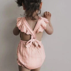 Vivian Ruffle Onesie Romper - Pink, White, Or Coffee